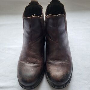 Men Denver Hayes Lined Chelsea Brown Pull On Boots Size 8